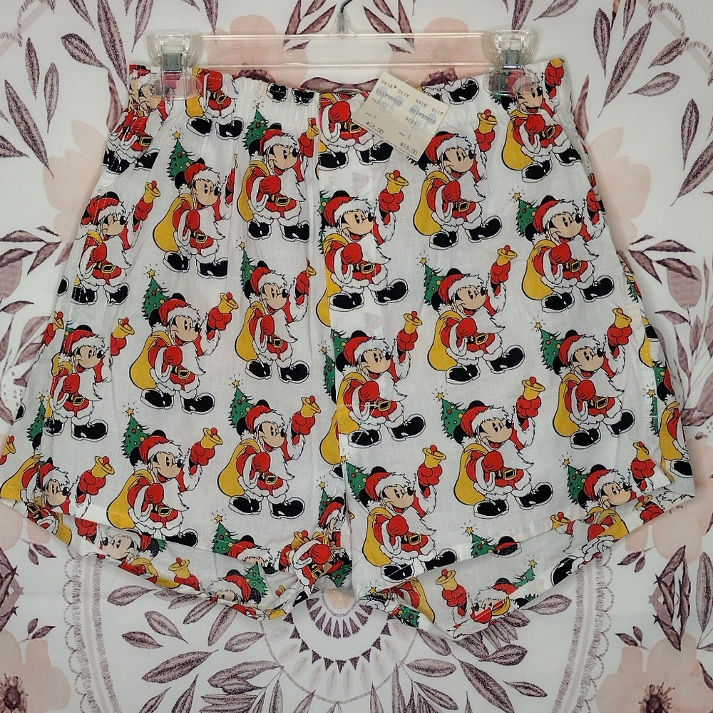 Disney Boxer Shorts with Mickey Santa